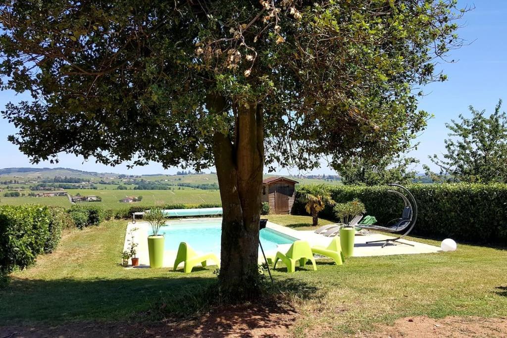 Au Coeur Des Vignes Chenas Du Beaujolais Apartment La Chapelle-de-Guinchay Exterior foto