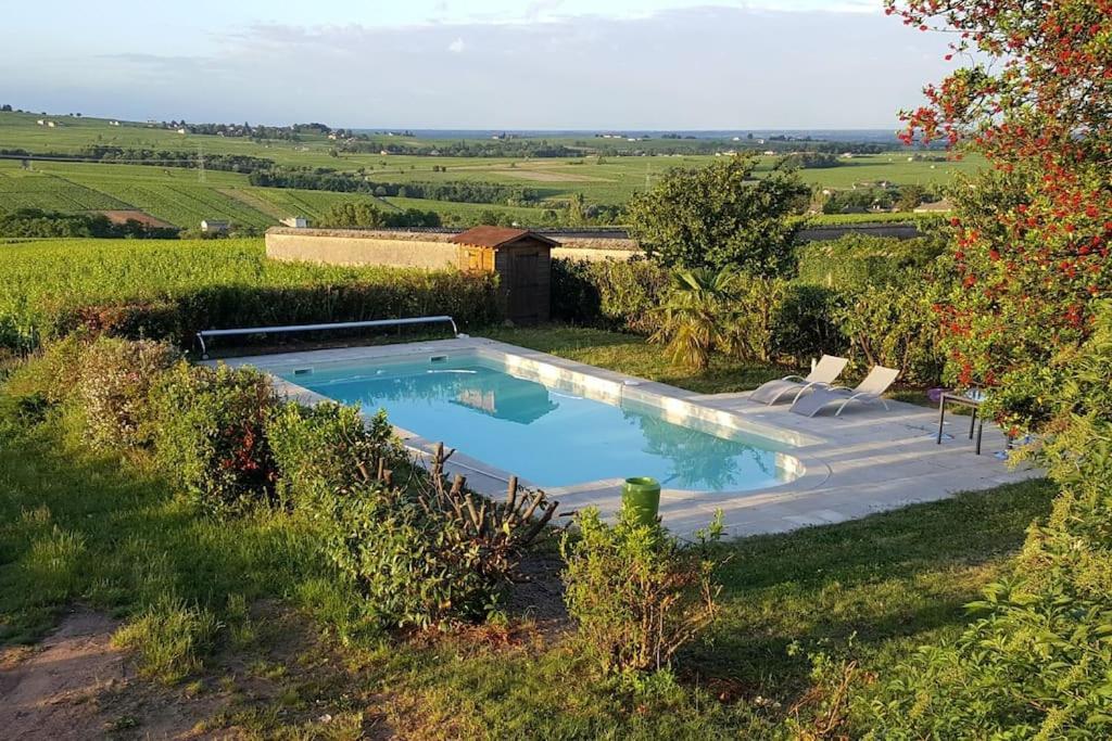 Au Coeur Des Vignes Chenas Du Beaujolais Apartment La Chapelle-de-Guinchay Exterior foto